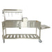 Stono Outdoor Living The Tagwood BBQ Argentine Santa Maria Wood Fire & Charcoal Grill - BBQ06SS by Tagwood BBQ features a large 304 stainless steel build, grilling surface, hanging hooks, side shelf, lower storage rack, and wheels for easy outdoor cooking.