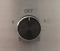 Stono Outdoor Living A close-up of a black control knob on the Blaze 48-Inch Stainless Steel Vent Hood (BLZ-48-VHOOD, 2000 CFM), set to OFF and numbered 1-4—perfect for outdoor kitchens with commercial-grade baffles.