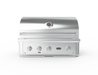 Stono Outdoor Living The Wildfire Outdoor Living Ranch Pro 36" Gas Grill (WFPRO36G-SS-LP) features 304 stainless steel burners, a closed lid, temperature gauge, and four front control knobs, shown against a plain white background.