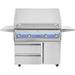 Stono Outdoor Living The Twin Eagles Eagle One 42-Inch 3-Burner Built-In Natural Gas Grill (TE1BQ42RS-N) features stainless steel construction, three burners, sear zone, infrared rotisserie burner, storage drawers and cabinets—all shown on a white background.