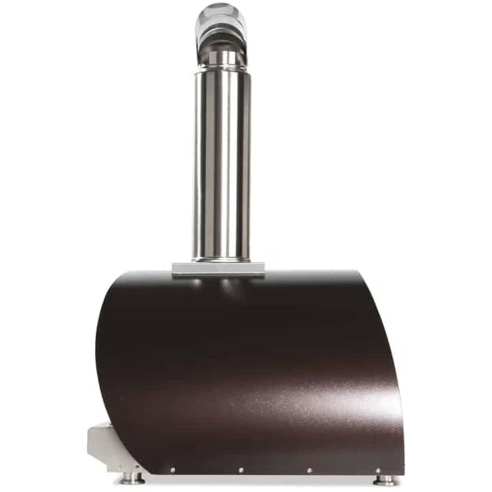 Stono Outdoor Living The Coyote 40" Duomo Wood Fired Outdoor Oven (C1PZ40WC) by Coyote features a ceramic dome, copper finish, and tall stainless steel chimney, shown on a white background.