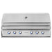 Stono Outdoor Living The Twin Eagles 36-Inch 3-Burner Built-In Natural Gas Grill (TEBQ36RS-CN) features blue-lit control knobs, a built-in thermometer, sear zone, infrared rotisserie burner, and the Five-Part Grilling System for precision cooking.