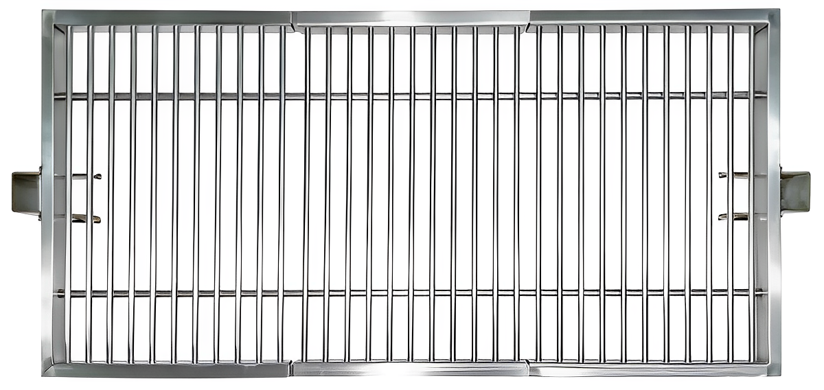 Stono Outdoor Living The Tagwood BBQ Round Warming Roof Grill for BBQ09SS and BBQ98SS by Tagwood BBQ features a round design with sturdy metal bars and side handles, providing extra warming space, shown from above on a white background.