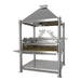 Stono Outdoor Living The Tagwood BBQ XL Argentine Stainless Steel Wood Fire & Charcoal Grill (BBQ22SS) by Tagwood BBQ features a chimney hood, adjustable grilling racks, side shelf, and lower storage grate for open-flame wood or charcoal cooking.
