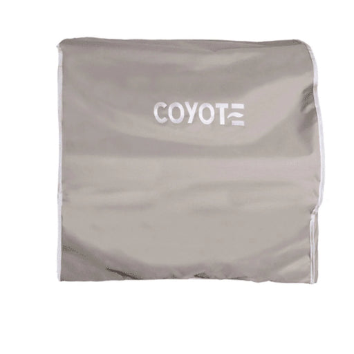 Stono Outdoor Living The Coyote Cover for 36" Built-In Pellet Grill, Gray (model CCVR36P-BIG), is a weather-resistant gray outdoor cover with the COYOTE logo in white, perfect for protecting your grill. Shown on a white background.