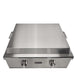 Stono Outdoor Living The Coyote 30" Flat Top Grill in Natural Gas (C3FTG30NG) features a closed lid, two control knobs, side handles, and a premium stainless steel cooking surface—perfect for your outdoor kitchen. The Coyote brand name is displayed above the knobs.