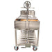 Stono Outdoor Living The Tagwood BBQ XL Double Argentine Santa Maria Wood Fire & Charcoal Grill (BBQ24SS) by Tagwood BBQ features 304 stainless steel, a hand-crank wheel, open fire grilling surface, lower storage rack, and durable rectangular design with wheels shown front-facing.