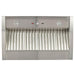 Stono Outdoor Living The Coyote 48" Outdoor Insert - C1LINER48 by Coyote offers stainless steel construction, two circular lights, control buttons, and multiple vertical vents for efficient outdoor hood ventilation.