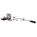 Stono Outdoor Living The Delta Heat Rotisserie Kit For 26/32-Inch Gas Grill (DHRS-KIT-D) by Delta Heat includes a motor, power cord, long spit rod, adjustable prongs, and black handle—perfect for upgrading your outdoor grill. Shown on a white background.