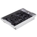 Stono Outdoor Living The Delta Heat Charcoal Tray - DHCT is a rectangular 304 stainless steel tray with side handles and a small cutout, designed to hold charcoal chunks for grilling or charcoal cooking. Brand: Delta Heat.