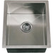 Stono Outdoor Living The Coyote Sink - Universal Mount (C1SINK1618) is a square stainless steel sink with a centered drain and strainer, featuring modern edges and a smooth finish—perfect for built-in use in indoor or outdoor kitchens.