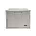 Stono Outdoor Living The Coyote 26" Pull Out Ice Chest (C3-CPOC) is a stainless steel outdoor kitchen drawer with a handle, built-in ice storage, and the Coyote logo on the bottom right corner.