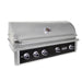 Stono Outdoor Living The Wildfire Ranch Pro 42" Gas Grill by Wildfire Outdoor Living features black stainless steel, a closed lid, four front knobs, and built-in temperature gauge—ideal as a propane outdoor kitchen grill for your next barbecue.