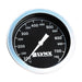 Stono Outdoor Living A round Lynx temperature gauge with black face, silver rim, and white markings is designed for the Lynx 30" Built-In Grill w/ Rotisserie in SS (L30R-3-NG). Displays 100°F–750°F; needle shows ~440°F—ideal for grille and rotisserie use.