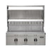 Stono Outdoor Living The Coyote 34" C-Series Grill (C3C34NG) is a built-in natural gas grill with three control knobs, a closed lower compartment, and an open lid showing the grate. The Coyote brand logo appears on the front panel.