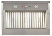 Stono Outdoor Living The Coyote 48" Outdoor Chimney Hood - C1HOOD48 features three baffle filters, two halogen lights, a power switch, and speed control knob for strong ventilation, all viewable from the front.