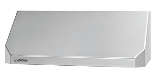 Stono Outdoor Living Twin Eagles 48-Inch Vent Hood (TEVH48-C) features a sleek, angular stainless steel design with baffle filters, set against a white background. The Twin Eagles logo appears in the lower left corner of the front panel.