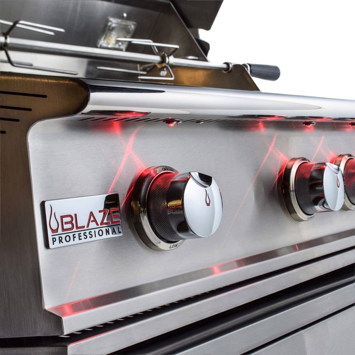 Blaze Professional LUX 44-Inch 4-Burner Built-In Natural Gas Grill With Rear Infrared Burner - BLZ-4PRO-NG - Stono Outdoor Living Co