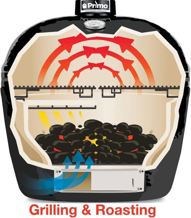 Primo X-Large Oval 400 Ceramic Kamado Charcoal Grill - PGCXLH - Stono Outdoor Living Co