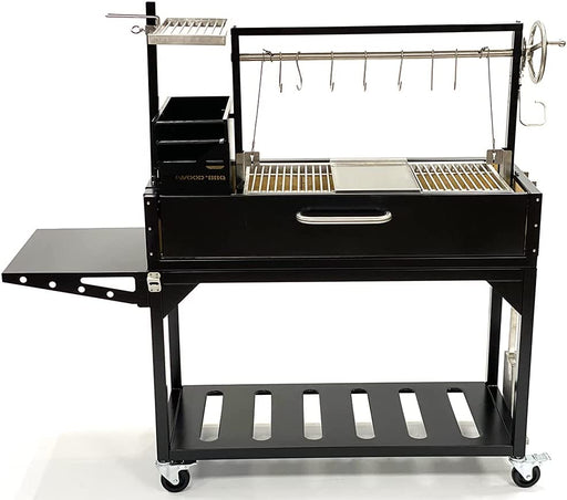Tagwood BBQ Chief Series Argentine Santa Maria Wood Fire & Charcoal Freestanding Grill 1/8 Thickness - 714 sq. in. of total grilling area - BBQ03SI - Stono Outdoor Living Co