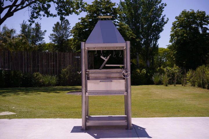 Tagwood BBQ Silver Bullet Argentine Wood Fire & Charcoal Grill - All Stainless Steel - BBQ02SS - Stono Outdoor Living Co